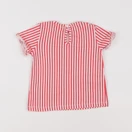 H&M - tee-shirt blanc, rouge - 6/9 mois
