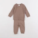 H&M - pyjama coton marron - 3 mois