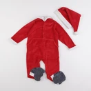 Vertbaudet - pyjama velours rouge - 2 ans