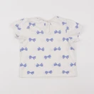 H&M - tee-shirt beige, bleu - 6/9 mois