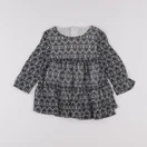 Vertbaudet - robe noir, blanc - 2 ans