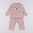 Vertbaudet - pyjama velours rose - 18 mois