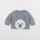 Petit Bateau - pull bleu - 3 mois