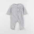 Vertbaudet - pyjama velours gris - 3 mois