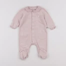 Petit Bateau - pyjama velours rose - 6 mois