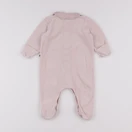 Petit Bateau - pyjama velours rose - 6 mois