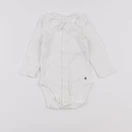 Petit Bateau - body à col blanc - 6 mois