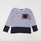 IKKS - tee-shirt bleu, blanc - 8 ans