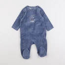 Vertbaudet - pyjama velours bleu - 9 mois