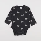 H&M - body gris - 6/9 mois