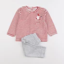 Vertbaudet - pyjama velours rouge - 18 mois