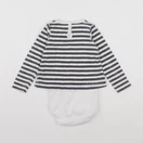 Petit Bateau - body tee-shirt blanc, bleu - 36 mois