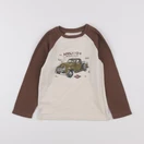 Vertbaudet - tee-shirt beige, marron - 6 ans
