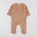 Vertbaudet - pyjama velours marron - 6 mois