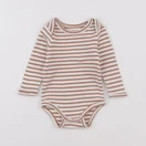 Vertbaudet - body beige, marron - 6 mois