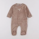 Vertbaudet - pyjama velours marron - 6 mois