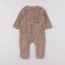 Vertbaudet - pyjama velours marron - 6 mois