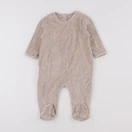 Vertbaudet - pyjama velours marron - 6 mois