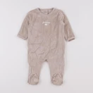 Vertbaudet - pyjama velours marron - 6 mois