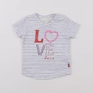 Levi's - tee-shirt blanc, bleu - 6 mois