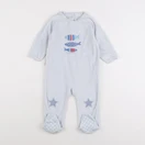 Vertbaudet - pyjama velours bleu - 12 mois