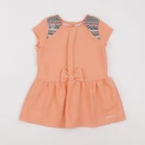 IKKS - robe orange fluo - 18 mois