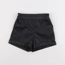 Vertbaudet - short noir simili cuir - 6 ans