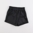 Vertbaudet - short noir simili cuir - 6 ans
