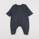 Petit Bateau - pyjama coton gris - 1 mois