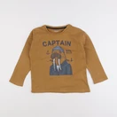 Vertbaudet - tee-shirt marron, jaune - 6 ans