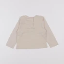 Vertbaudet - tee-shirt beige - 12 mois