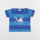 Petit Bateau - tee-shirt bleu - 12 mois