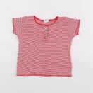 Petit Bateau - tee-shirt rouge - 12 mois