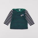 Petit Bateau - tee-shirt vert, noir - 18 mois
