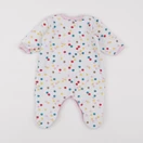 Petit Bateau - pyjama velours blanc, rose - 3 mois