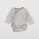 H&M - body gris - 0 mois