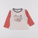 Petit Bateau - tee-shirt blanc, orange - 2 ans