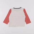 Petit Bateau - tee-shirt blanc, orange - 2 ans