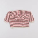 Petit Bateau - sweat beige, rouge - 12 mois