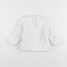Vertbaudet - sweat blanc - 12 mois