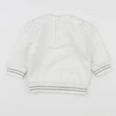Petit Bateau - sweat blanc - 6 mois