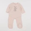 Vertbaudet - pyjama coton rose - 9 mois