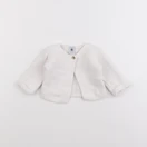 Petit Bateau - gilet blanc - 6 mois