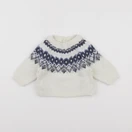 Vertbaudet - pull blanc - 3 mois