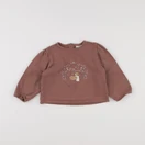 Vertbaudet - sweat marron - 24 mois