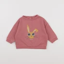 Vertbaudet - sweat rose - 9 mois