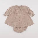 Vertbaudet - robe marron - 9 mois