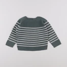 Vertbaudet - pull blanc, vert - 24 mois
