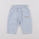 Bonton - pantalon blanc, bleu - 6 mois
