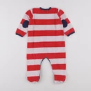 Petit Bateau - pyjama velours blanc, rouge - 18 mois